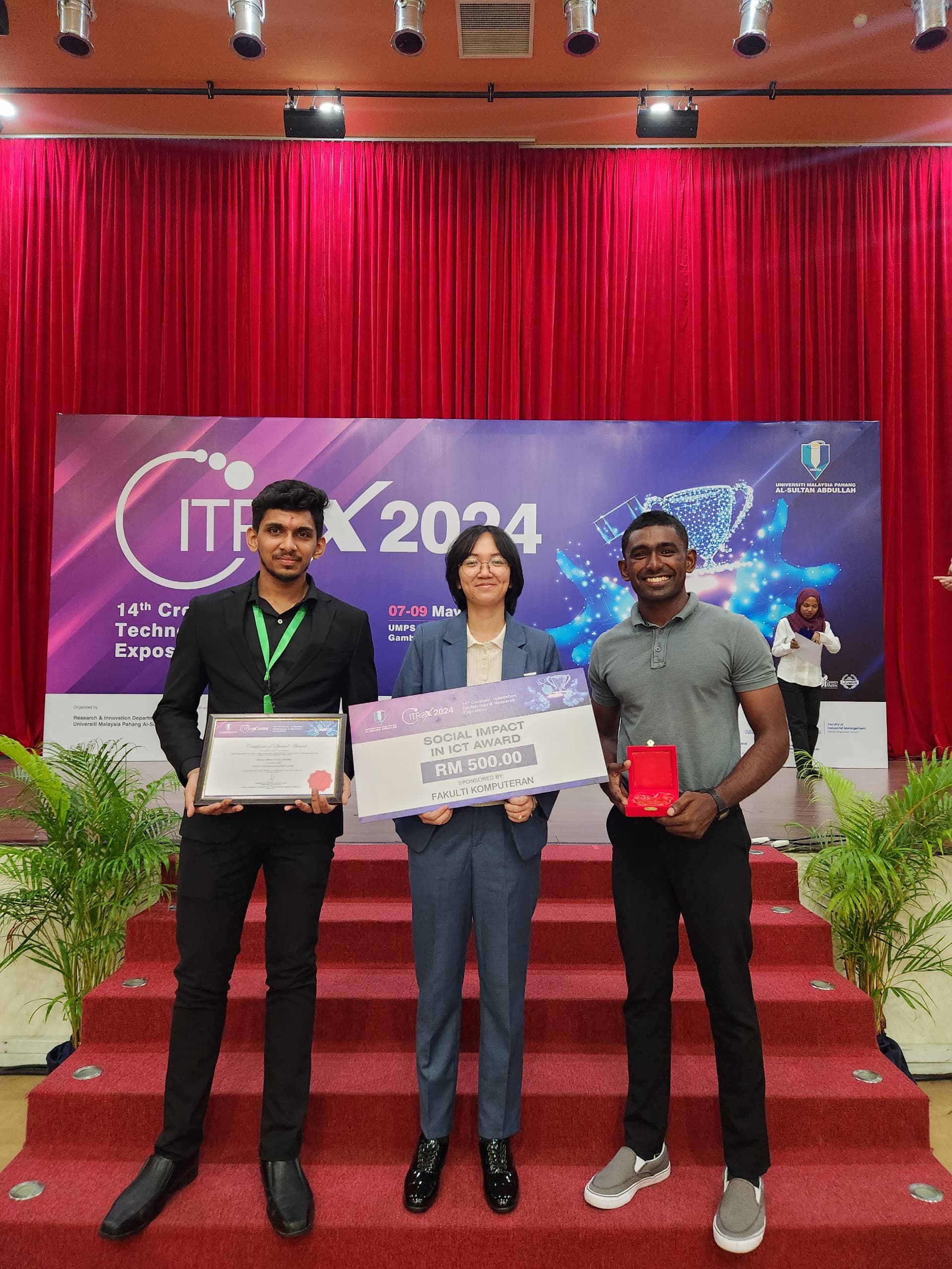 14" CREATION INNOVATION TECHNOLOGY, RESEARCH AND EXPOSITION - ( GOLD AWARD & SOCIAL IMPACT IN ICT AWARD)